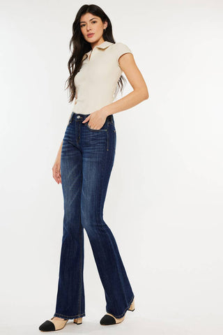 MID RISE FLARE JEANS-KC6102LOH