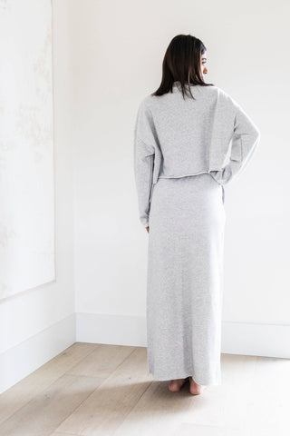 The Sunday Maxi 2 Piece Set in Heather Grey