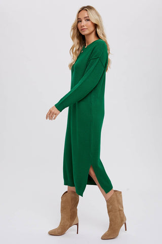 Easy Days Waffle Knit Midi Dress