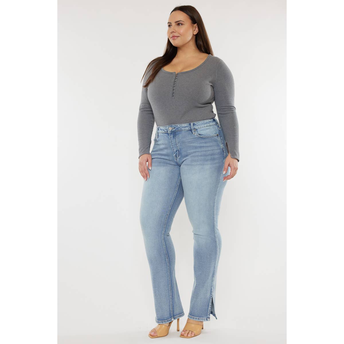 Doreen Mid Rise Y2K Bootcut Kancan Jeans | SZ 16W-22W