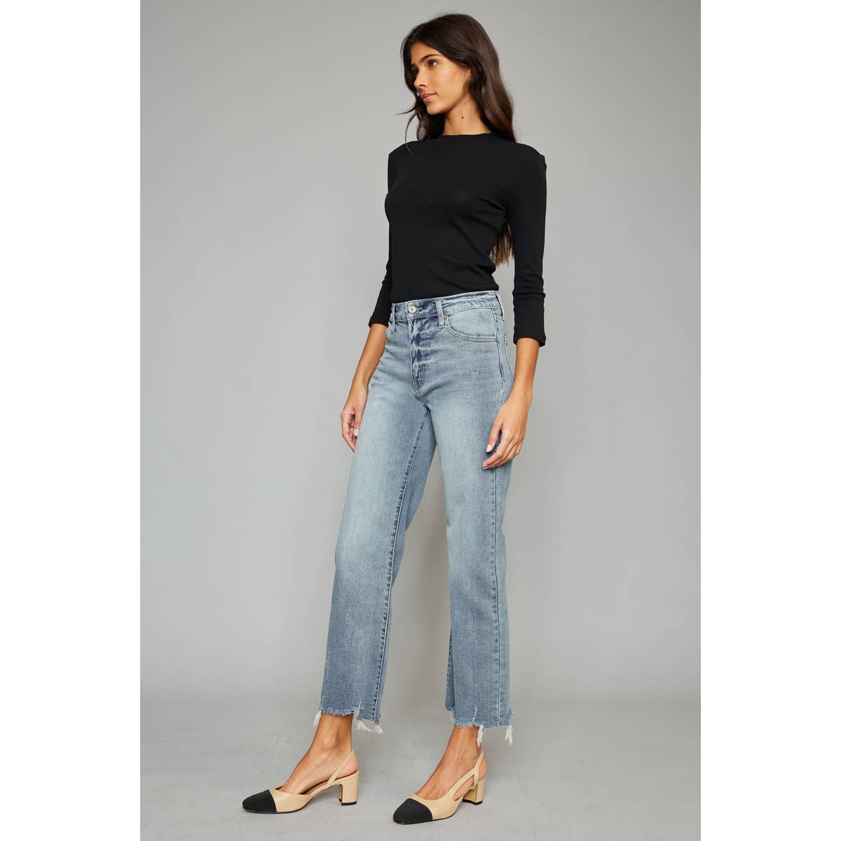 Kancan Jeans |Violet High Rise Slim Wide Leg