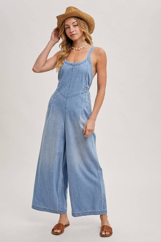The Downtown Denim Wide-Leg Jumpsuit