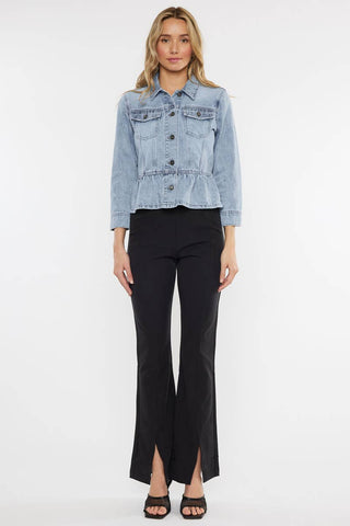 Kancan Marilou Peplum Denim Jacket