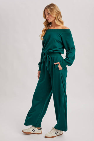 The Studio Knit Jumpsuit - Hunter Green