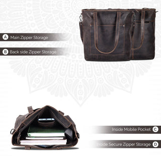 Classic Leather Tote Bag Colorado - Brown
