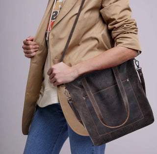 Classic Leather Tote Bag Colorado - Brown
