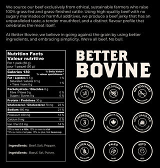 100% Grass Fed Beef Jerky I Better Bovine