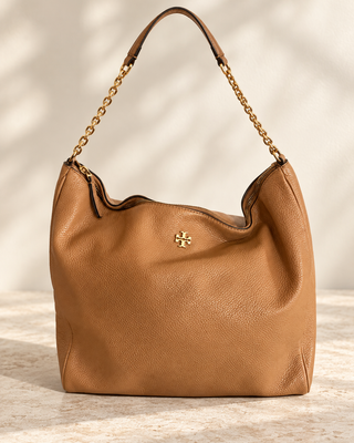Tory B Tan Chain Strap Shoulder Bag