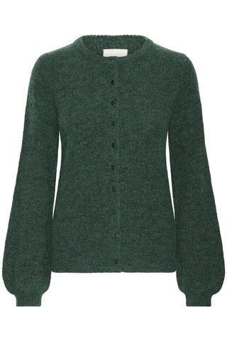 ICHI Asdis Button Up Cardigan - Pine Needle