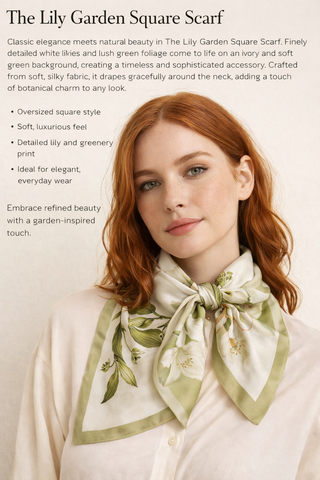 The Lily Garden Square Scarf