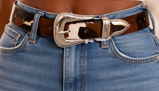 Genuine Horsehair Leather Western Belt