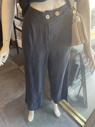 Sorella Navy Linen Pant | Made in Italy