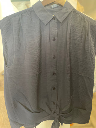 Lola Espeleta Navy Tie Blouse