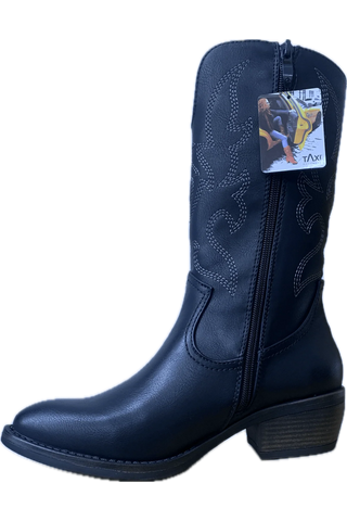 Austin Mid Calf Cowboy Boots - Brown