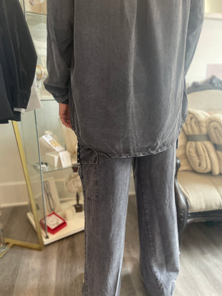 Sorella Stonewash Pant with Pant Buckle Detail