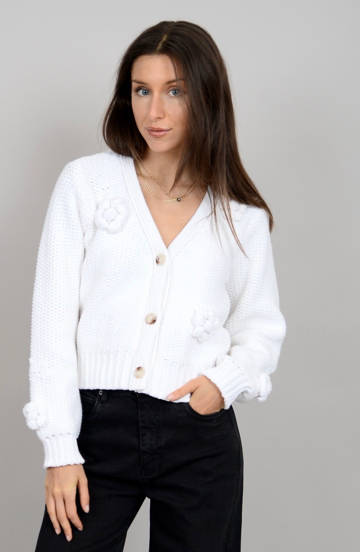 Lysandra Long Sleeve V-neck Cardigan | RD Style