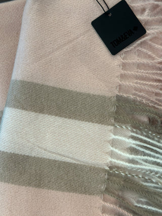 Blush Meadow Plaid Scarf
