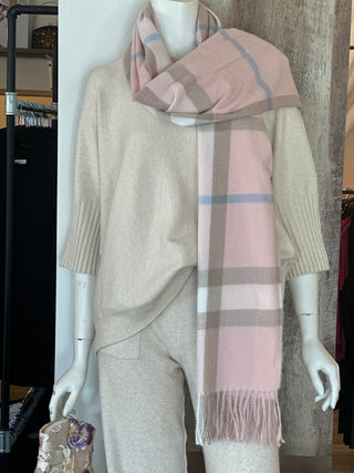 Blush Meadow Plaid Scarf