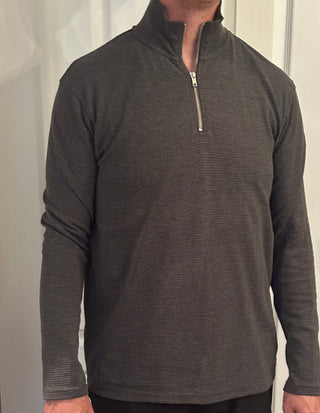 1/4 Zip Mock Neck Long Sleeve - Slate Grey I Hedge
