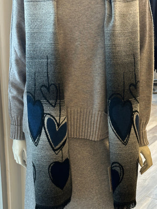 Alias Heart Scarf - Blue I Parsley & Sage