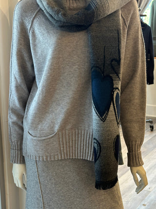 Alias Heart Scarf - Blue I Parsley & Sage