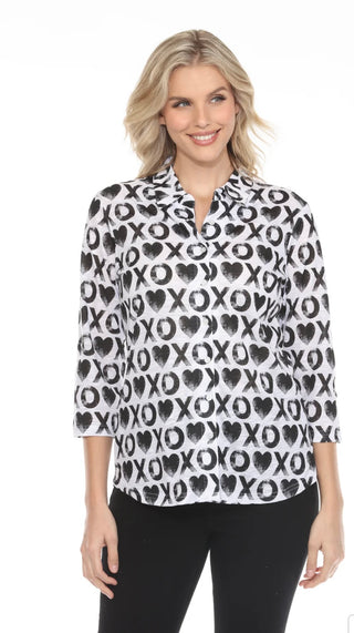 XOXO 3/4 Button Up Blouse I New Label