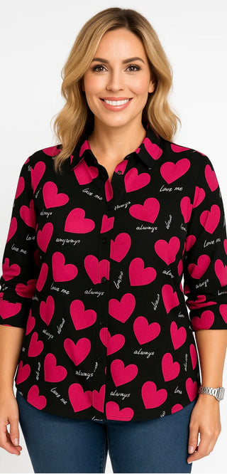 Love Me Anyways 3/4 Sleeve Button Up Blouse I New Label