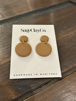 Shelby - Spring Fling Collection - Polymer Clay Earrings: Dried Sage
