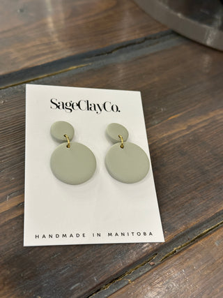 Shelby - Spring Fling Collection - Polymer Clay Earrings: Dried Sage