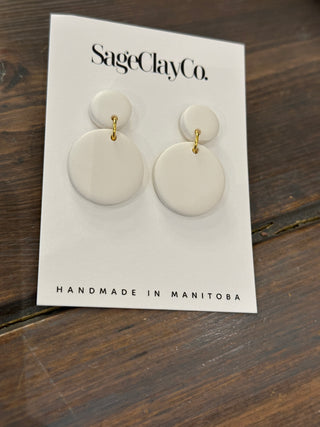 Shelby - Spring Fling Collection - Polymer Clay Earrings: Dried Sage
