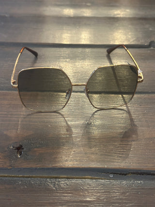 The "Reyes" Geometric Gold Sunglasses