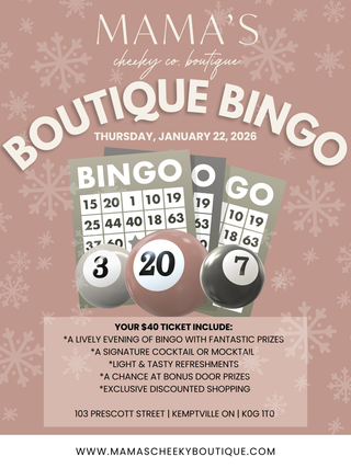 Boutique Bingo Night at Mama's Cheeky Boutique