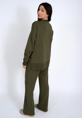 Florine Soft Knit Flare Pants - Black I RD Style