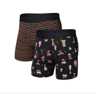 2-pack Droptemp Cotton boxer briefs Jingle Juice/Jingle Stripe