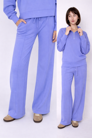 Seanni Cotton Soft Knit 1/4 Zip - Perri Blue