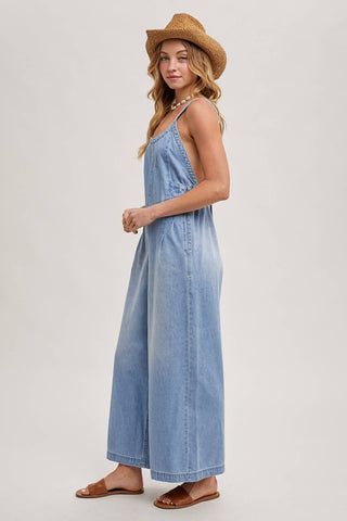 The Downtown Denim Wide-Leg Jumpsuit