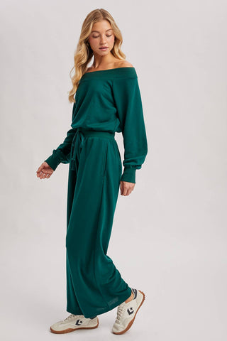 The Studio Knit Jumpsuit - Hunter Green