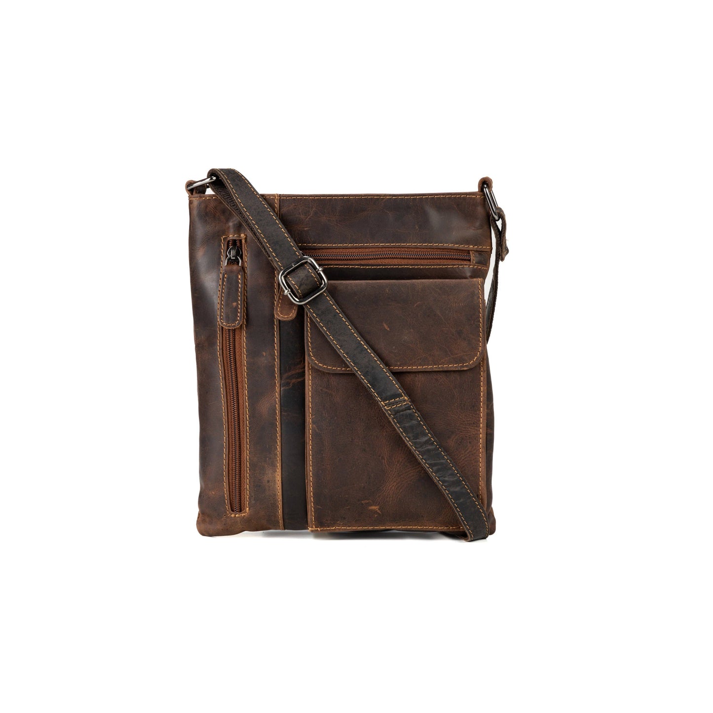 Greenwood Leather Crossbody Bag - Brown