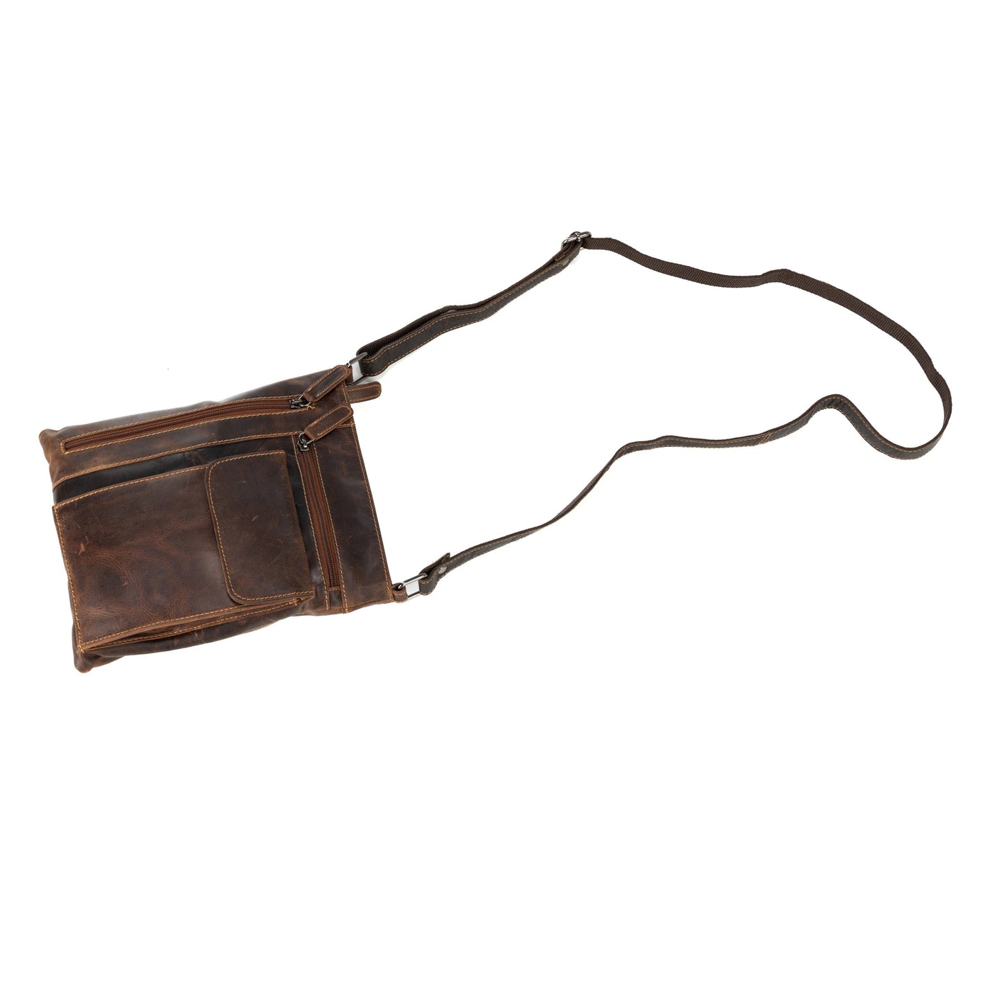 Greenwood Leather Crossbody Bag - Brown