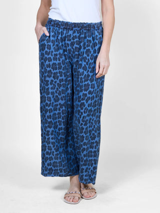 Denim Animal Print Pant I Angela Mara