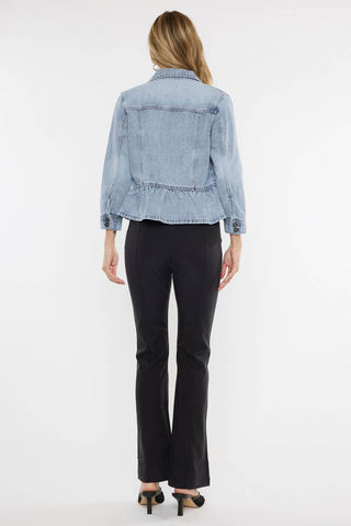 Kancan Marilou Peplum Denim Jacket