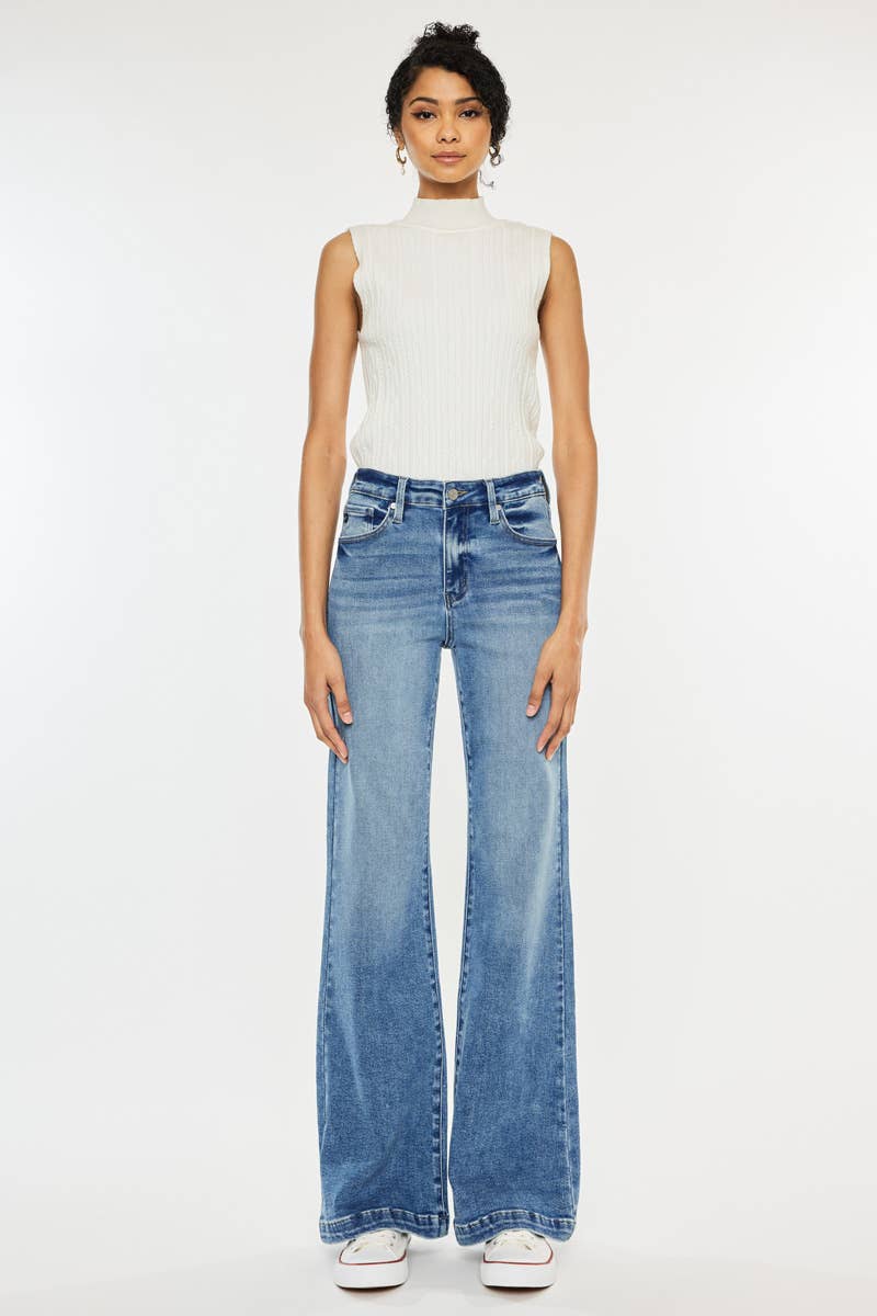 Kancan Avonlea High Rise Wide Leg Flare Jean