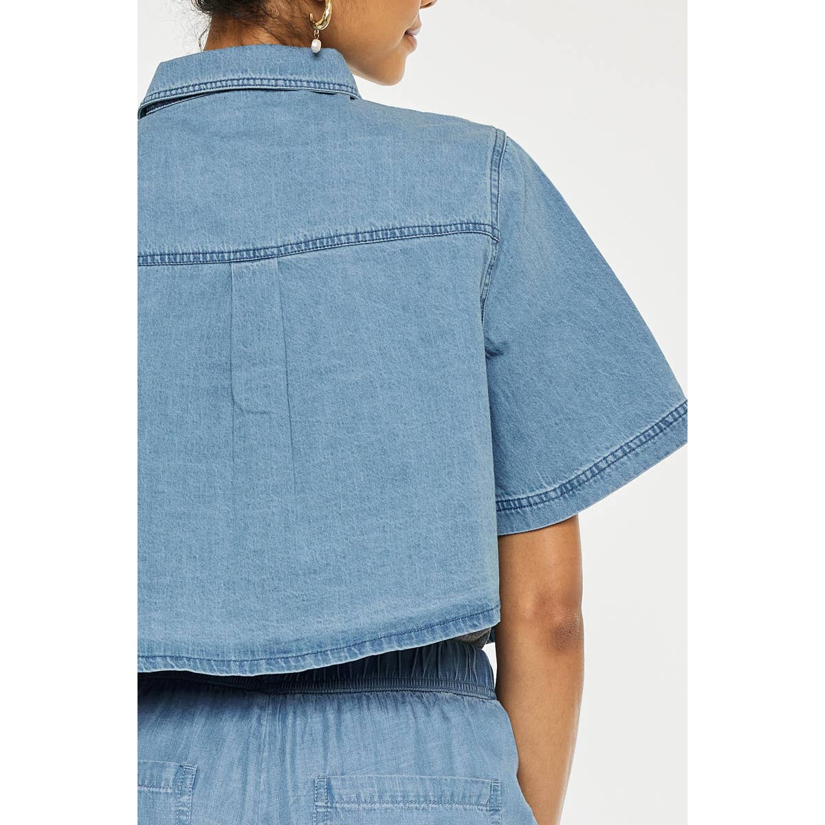 Kancan Alannah Sleeve Cropped Shirt