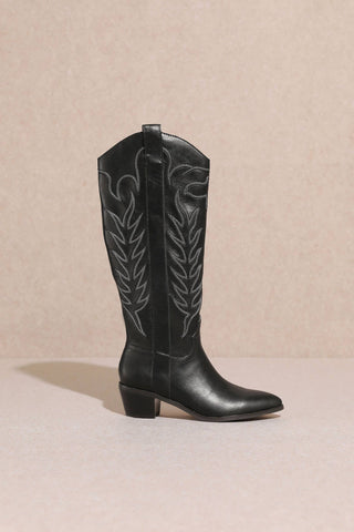 Miracle Miles Inlay Cowgirl Boot | Black