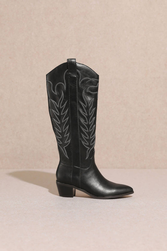 Miracle Miles Inlay Cowgirl Boot | Black