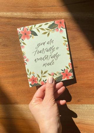 Fearfully Made Card – Romantic Floral Art: Single Card