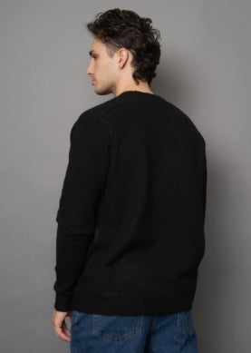 Men's Black Crew Sweater I Hedge