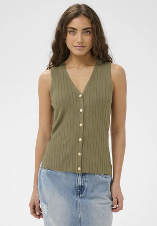 CUsophi Annemette Top - Dusky Green