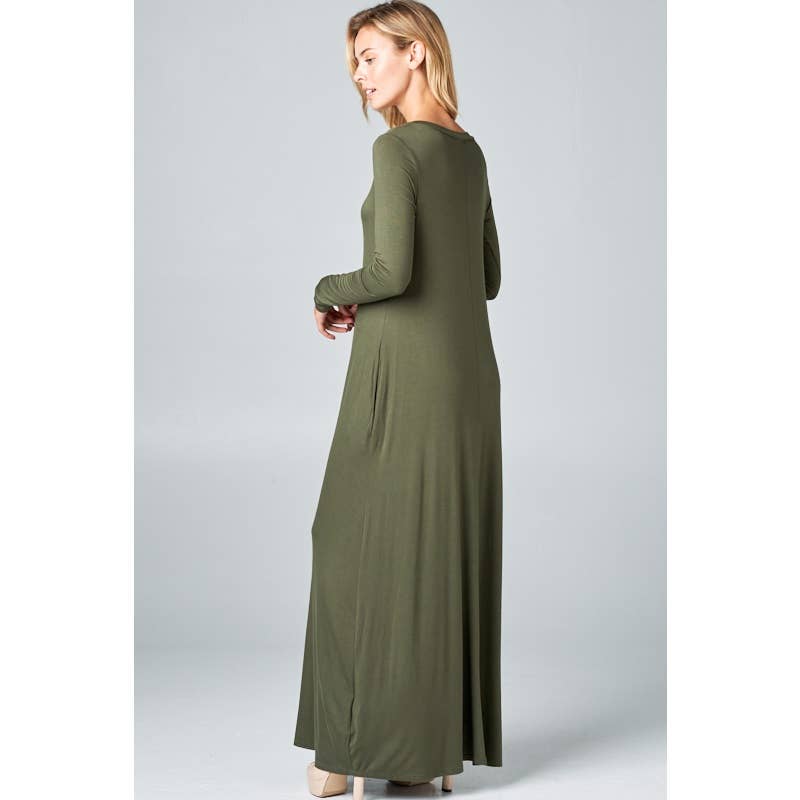 Jersey Classic Shift Maxi Dress