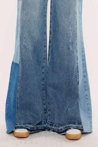Clover Two Tone Ultra Wide Leg Jean